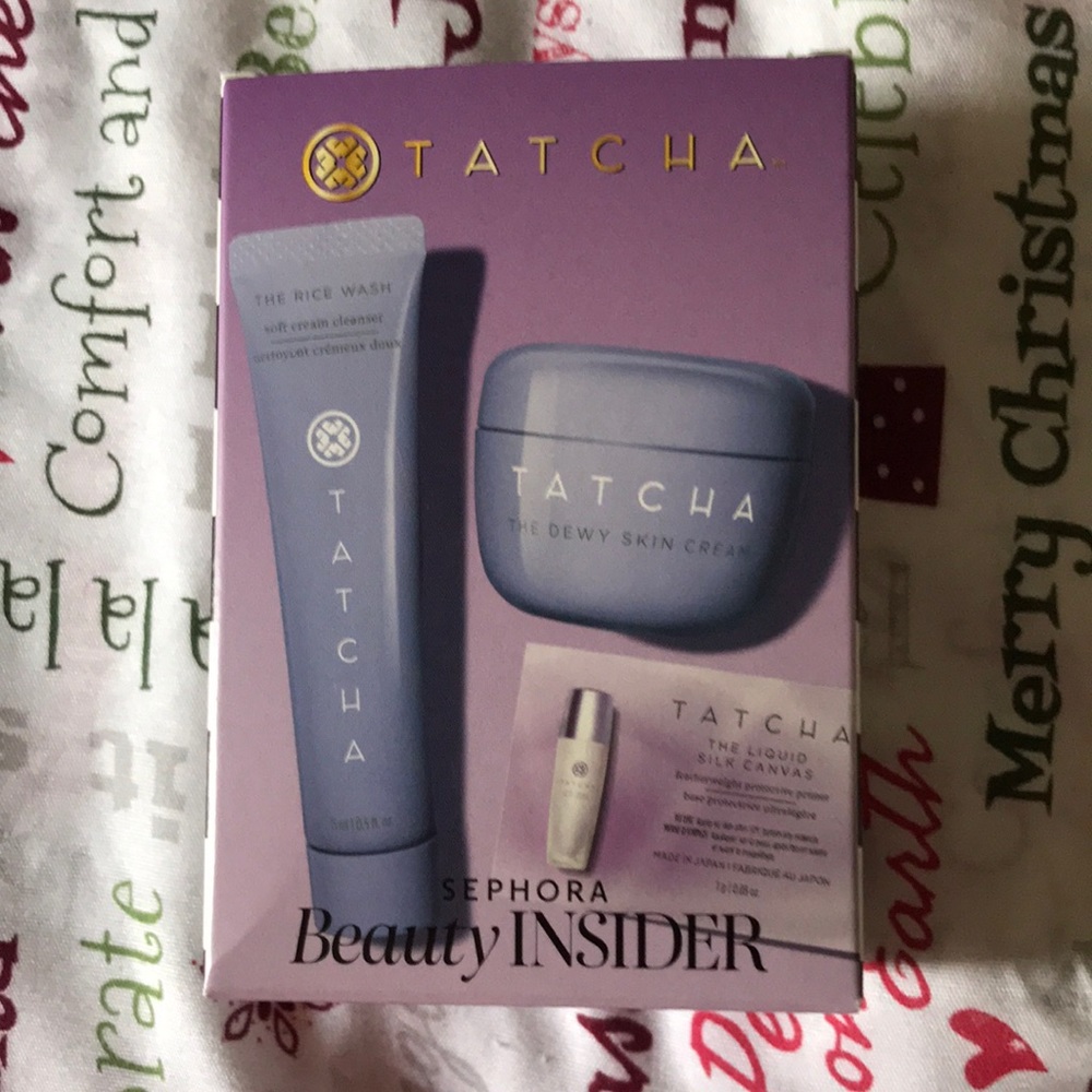 Tatcha3 pc set rice washdew skin cream liquid silk